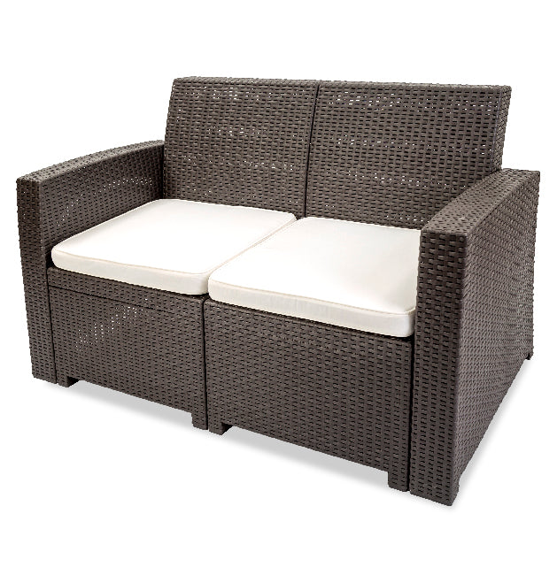#6 Bali Rattan Love Seat (1 loveseat).